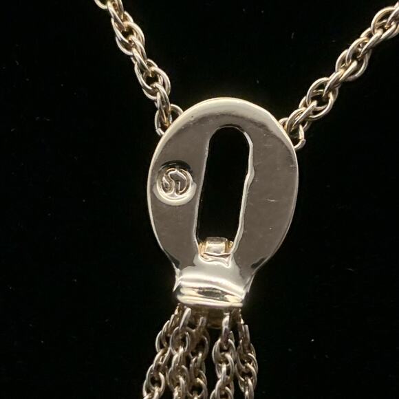 Vintage St. John Gold Plated Dangling Charm Lariat Pendant Necklace Signed - Picture 6 of 10